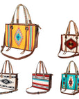 American Darling ADBG1033A Tote Saddle Blanket Genuine Leather women bag western handbag purse