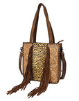 American Darling Tote Hand Tooled Hair-On Genuine Leather women bag western handbag purse