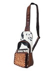 American Darling Sling Hand Tooled Hair-On Genuine Leather women bag western handbag purse