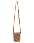 American Darling Cell Phone Holder Hand Tooled Genuine Leather women bag western handbag purse