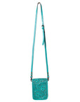 American Darling Cell Phone Holder Hand Tooled Genuine Leather women bag western handbag purse