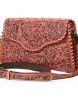 American Darling ADBG1137A Clutch Hand Tooled Genuine Leather women bag western handbag purse