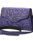 American Darling ADBG1137A Clutch Hand Tooled Genuine Leather women bag western handbag purse
