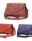 American Darling ADBG1137A Clutch Hand Tooled Genuine Leather women bag western handbag purse