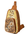 American Darling Sling Hand Tooled Saddle Blanket Genuine Leather women bag western handbag purse