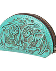 American Darling Coin Purse Hand Tooled Genuine Leather Women Bag Western Handbag Purse