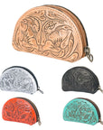 American Darling Coin Purse Hand Tooled Genuine Leather Women Bag Western Handbag Purse