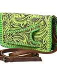 American Darling Clutch Hand Tooled Genuine Leather Women Bag Western Handbag Purse