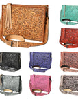 American Darling Hand Tooled Genuine Leather Women Bag Western Handbag Purse