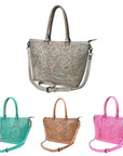 American Darling Hand Tooled Genuine Leather Women Bag Western Handbag Purse