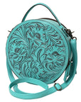 American Darling Canteen Hand Tooled Genuine Leather women bag western handbag purse