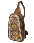 American Darling Cross Body Hand Tooled Genuine Leather women bag western handbag purse