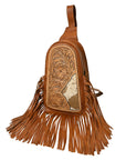 American Darling Cross Body Hand Tooled Genuine Leather women bag western handbag purse
