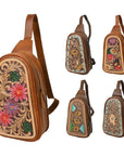American Darling Cross Body Hand Tooled Genuine Leather women bag western handbag purse