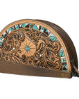 American Darling Hand Tooled Genuine Leather women bag western handbag purse
