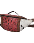 American Darling Pouch Hair On Crocodile Embossed Genuine Leather women bag western handbag purse