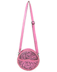 American Darling Canteen Hand Tooled Genuine Leather Women Bag Western Handbag Purse