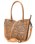Tote Hand Tooled Genuine Leather women bag western handbag purse