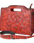 Clutch Hand Tooled Genuine Leather women bag western handbag purse