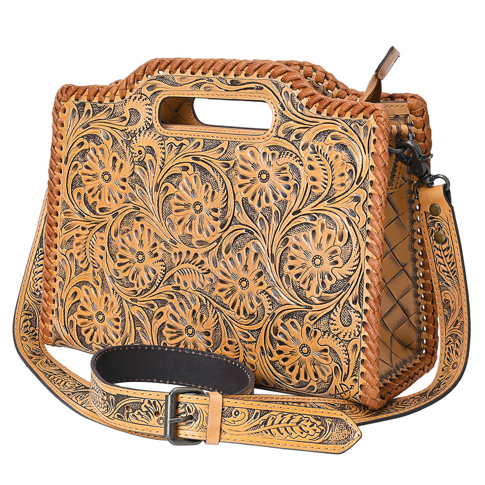 Clutch Hand Tooled Genuine Leather women bag western handbag purse
