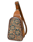 American Darling Sling Hand Tooled Genuine Leather Women Bag Western Handbag Purse