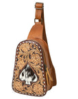 American Darling Sling Hand Tooled Genuine Leather Women Bag Western Handbag Purse