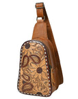 American Darling Sling Hand Tooled Genuine Leather Women Bag Western Handbag Purse