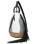 American Darling Sling Hand Tooled Crocodile Embossed Genuine Leather Women Bag Western Handbag Purse