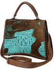 American Darling Tote Crocodile Embossed Genuine Leather Women Bag Western Handbag Purse