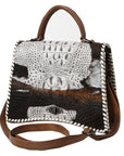 American Darling Tote Crocodile Embossed Genuine Leather Women Bag Western Handbag Purse