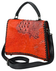 American Darling Tote Crocodile Embossed Genuine Leather Women Bag Western Handbag Purse