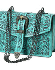 American Darling Small Crossbody Beautifully Hand Tooled  Genuine Leather women bag western handbag purse