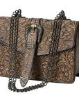 American Darling Small Crossbody Beautifully Hand Tooled  Genuine Leather women bag western handbag purse