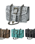 American Darling Small Crossbody Beautifully Hand Tooled  Genuine Leather women bag western handbag purse