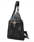 American Darling Sling Hair-On Crocodile embossed Genuine Leather women bag western handbag purse