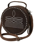 American Darling Canteen Genuine Suede Leather Women Bag Western Handbag Purse