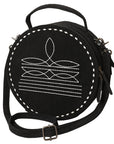 American Darling Canteen Genuine Suede Leather Women Bag Western Handbag Purse