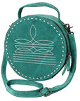 American Darling Canteen Genuine Suede Leather Women Bag Western Handbag Purse