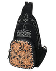 American Darling Sling Hand Tooled Genuine Leather Women Bag Western Handbag Purse