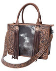 American Darling Briefcase Hand Tooled Saddle Blanket Genuine Leather women bag western handbag purse