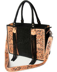 American Darling Briefcase Hand Tooled Saddle Blanket Genuine Leather women bag western handbag purse