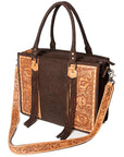 American Darling Briefcase Hand Tooled Saddle Blanket Genuine Leather women bag western handbag purse