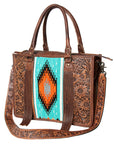 American Darling Briefcase Hand Tooled Saddle Blanket Genuine Leather women bag western handbag purse