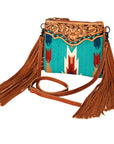 American Darling Cross Body Saddle Blanket Genuine Leather Women Bag Western Handbag Purse