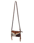American Darling Small Crossbody Hand Tooled Hair On Genuine Leather Women Bag Western Handbag Purse