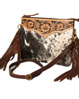 American Darling Small Crossbody Hand Tooled Hair On Genuine Leather Women Bag Western Handbag Purse