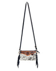 American Darling Small Crossbody Hand Tooled Hair On Genuine Leather Women Bag Western Handbag Purse