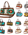 American Darling Duffel Saddle Blanket Genuine Leather Women Bag Western Handbag Purse