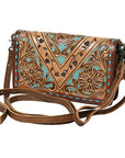 American Darling ORGANISER Upcycled Wool Genuine Leather women bag western handbag purse