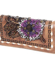 American Darling Clutch Hand Tooled Genuine Leather Women Bag Western Handbag Purse